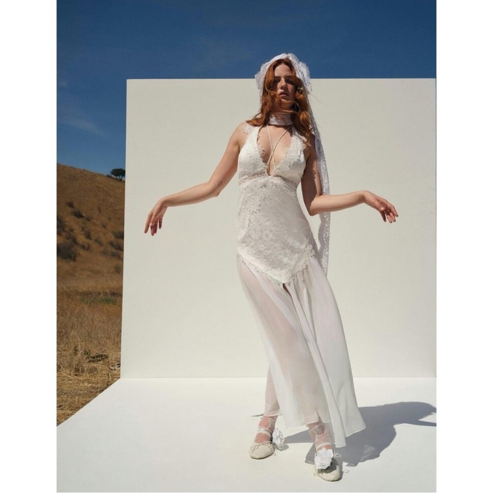 For Love & Lemons Bridal Collection Nicola High Neck Wedding Dress NWT